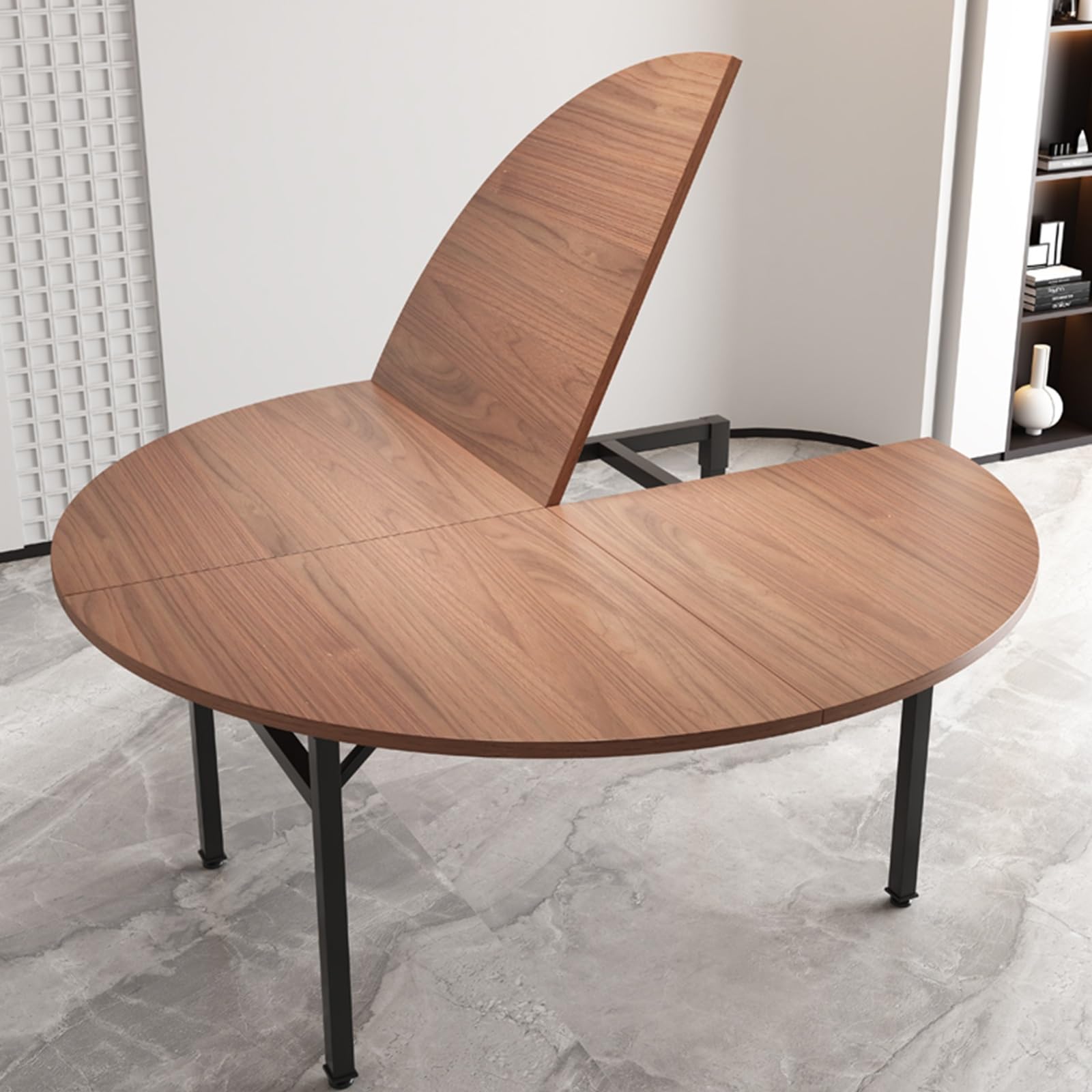Table pliante ronde 140 cm en bois massif de qualité supérieure pour 10 personnes