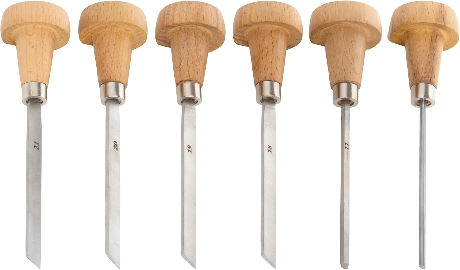 The Beadsmith 6-Piece Graver Set with Wooden Handles, Metal Engraving Tools