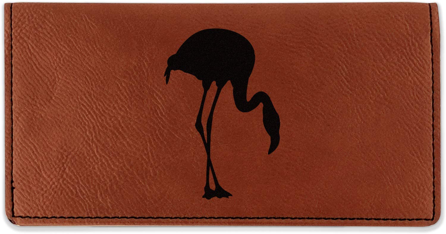 RNK Shops Pink Flamingo Leatherette Checkbook Holder - Single Sided