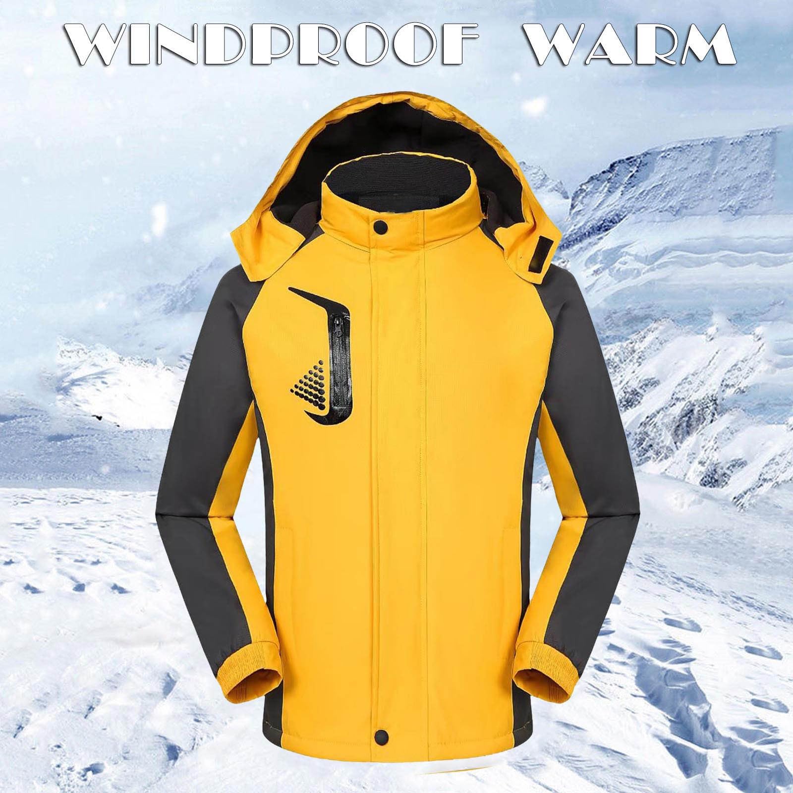 Generico Giacca Sci Uomo Antivento Giubbotto Uomo Invernale Pesante Giacche Termica Cappotto Impermeabile Giaccone Calda Caldo da Lavoro Trekking Tecnica Parka Giacchetto Winter Jacket Men Montagna