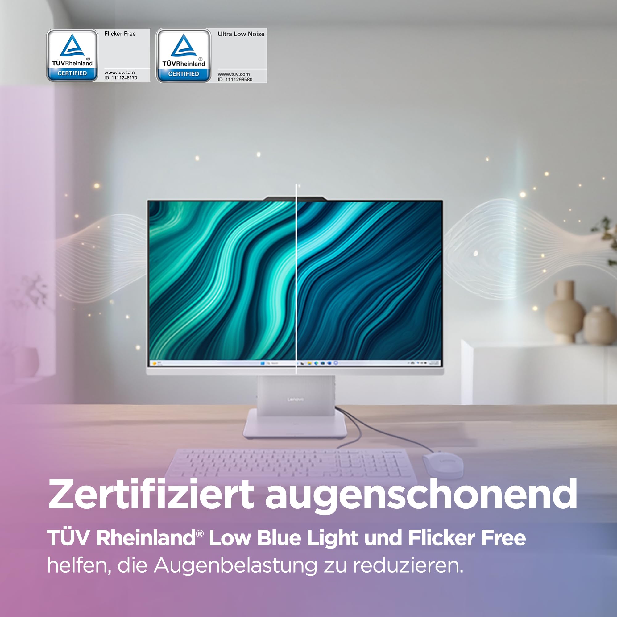 Lenovo IdeaCentre All-In-One PC | 27" QHD Display | Intel Core 9 270H | 32GB RAM | 1TB SSD | Integrierte Intel Grafik | Windows 11 | Inkl. Maus und Tastatur | Cloud Grau | 3 Monate Premium Care