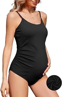 Maternity Swimsuit One Piece Bathing Suit for Women Pregnancy Swim Suit High Elastic Women's Maternity Swimwear