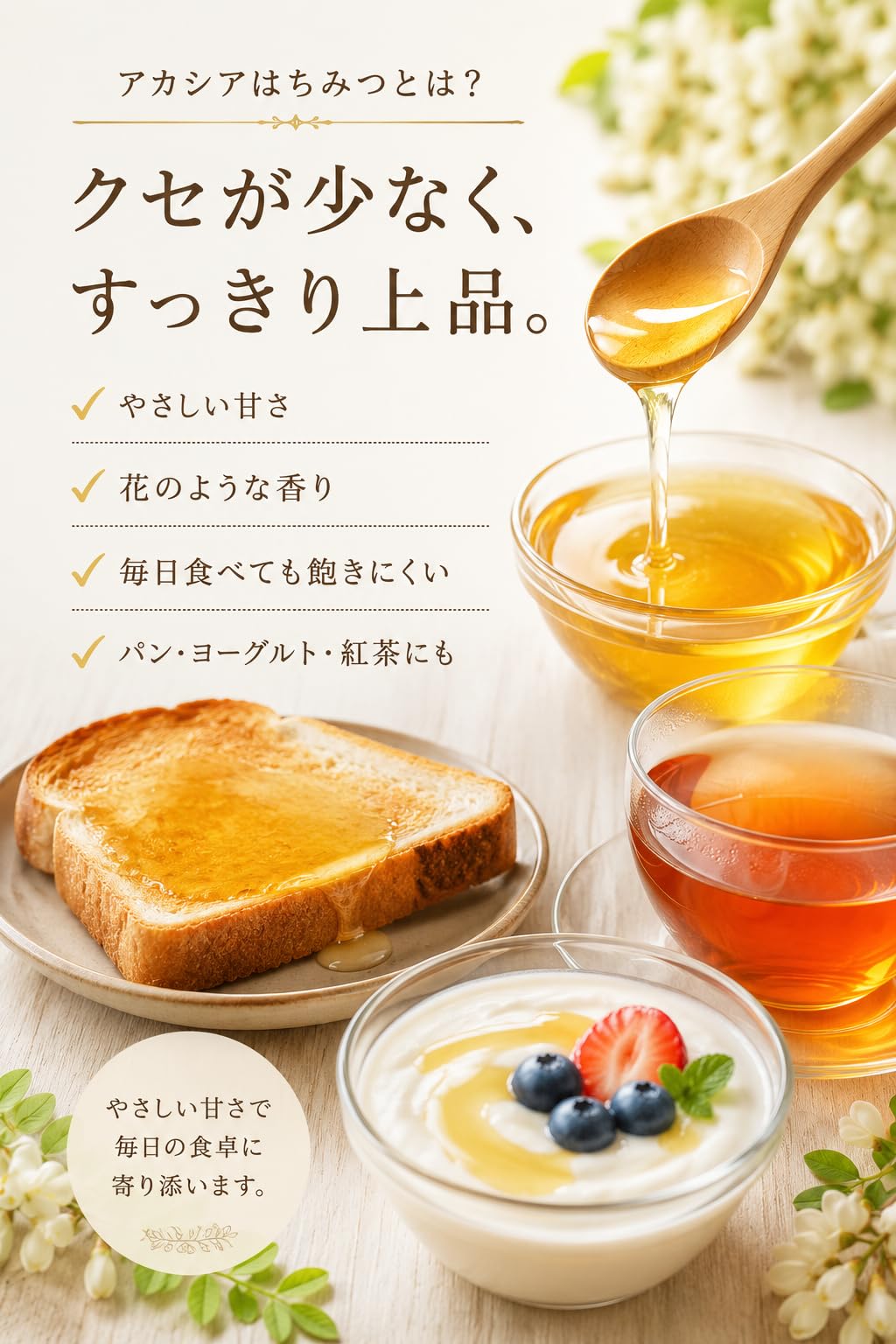 Amazon | 有機 アカシア 蜂蜜 非加熱 (500g) オーガニック 生はちみつ