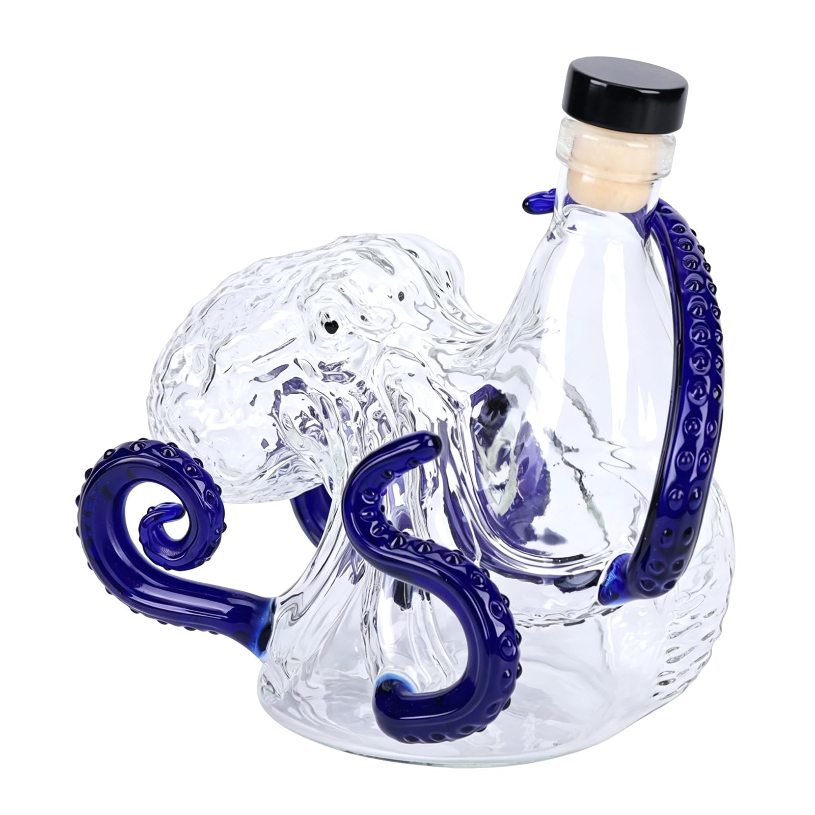 OSNIYAW Octopuses Glass Bottle Nauticals Art Collector Display for Safe Liquid Transfer and Decoration 15Cm Height Travel Liquid Bottle