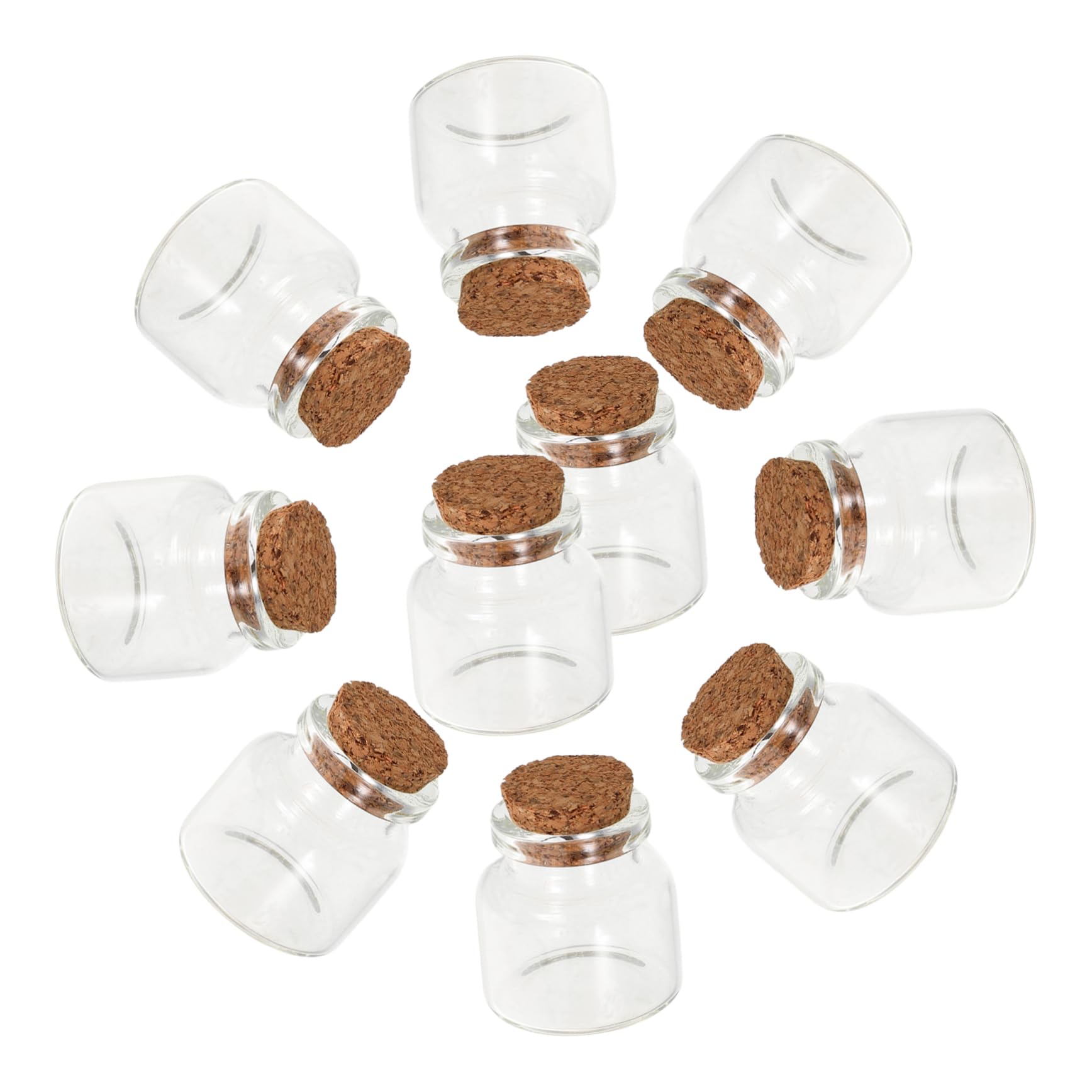 TOVINANNA Glass Tooth Memory Bottles Set 10ml Mini Empty Vials for Hair Preservation Perfect for First Haircut Sample Curl Display Holder