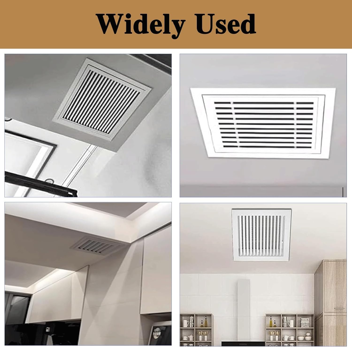 White 16x40in Vent Cover Grill with Filter Grid, for Home Wall Sidewall or Ceiling, Air Return Grille, Aluminum Air Vent Cover, for Home, Ceiling, Wall, Duct Opening Air Return Vents