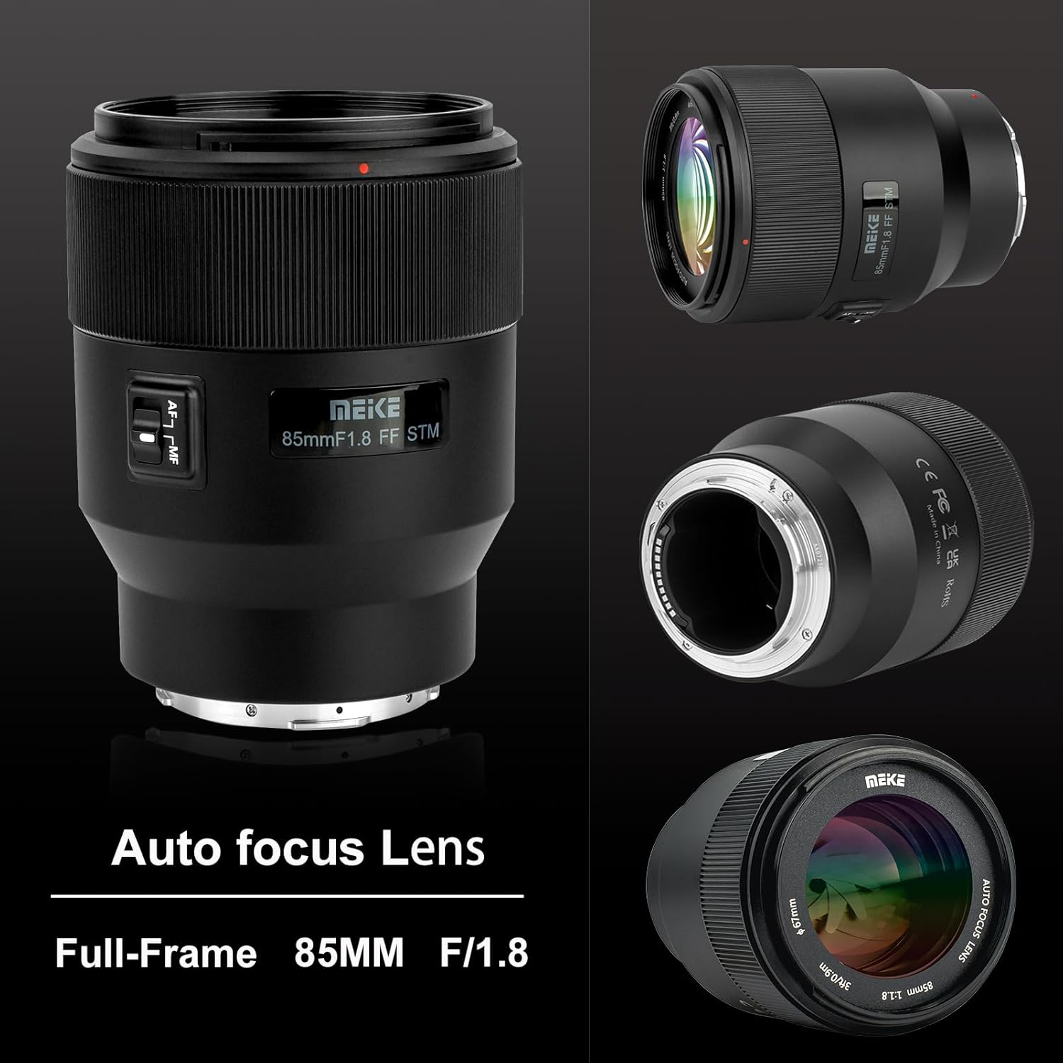Meike 85mm F1.8 Full Frame AF Telephoto Lens STM Stepping Motor Fixed Portrait Lenses for Panasonic Lumix Sigma Leica L Mirrorless Camera S1 S1R S1H S5 FP
