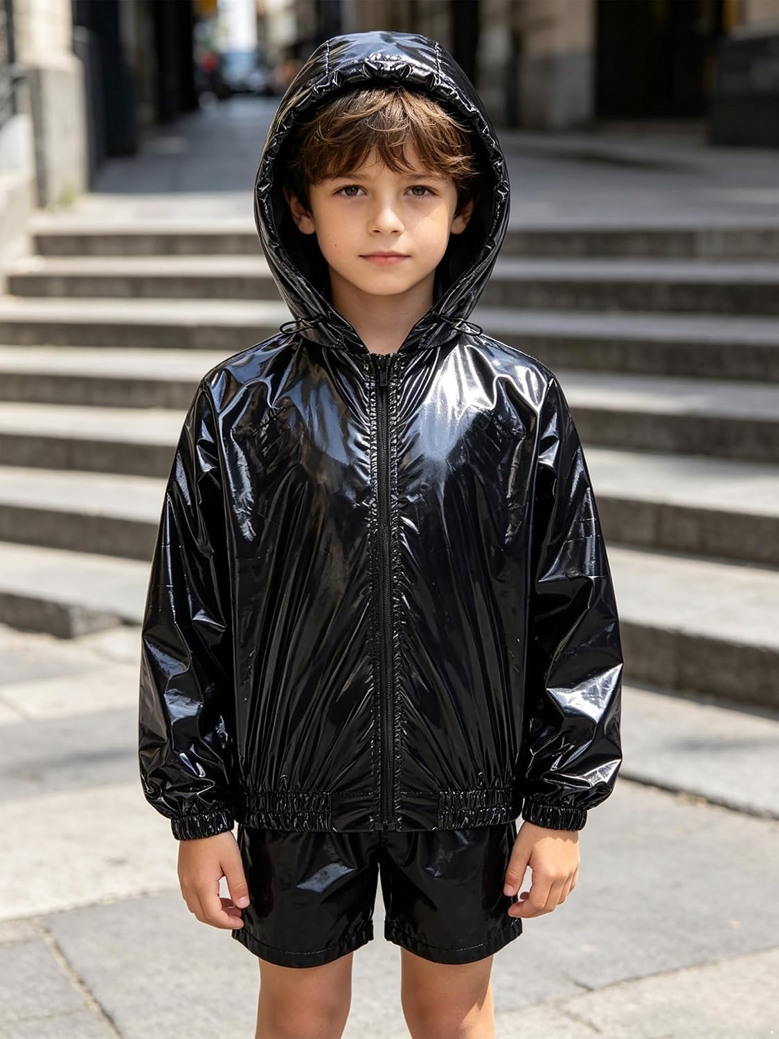 ranrann Boys Waterproof Rain Coats for Outdoor Adventure Show
