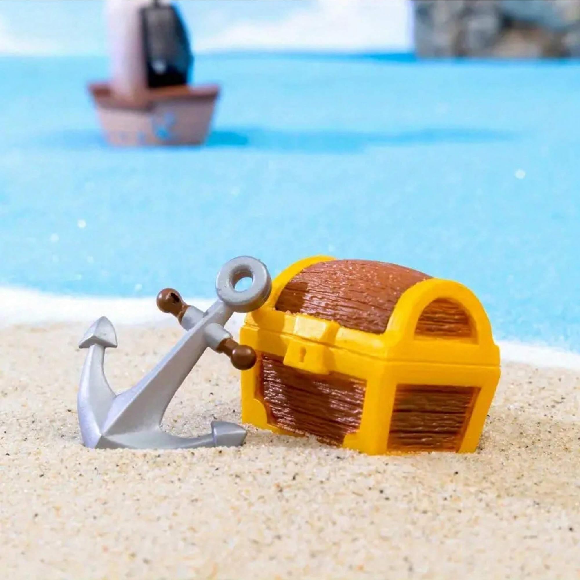 ascension Cute 6pcs Pirate Ship & Treasure Cannon Car Decor Set Perfect for Home Garden and Fairy Gardens Cake Toppers Decoration Unique Gift Idea for Kids Dollhouse Miniatures for Home Decor - Image 3 thumbnail