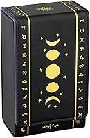 Vista 1 de Tarot Tarot Tarot, estuche de cuero para cartas de tarot, adecuado para cartas de tarot de tamaño estándar (2.75 x 4.75 pulgadas), diseño de fase