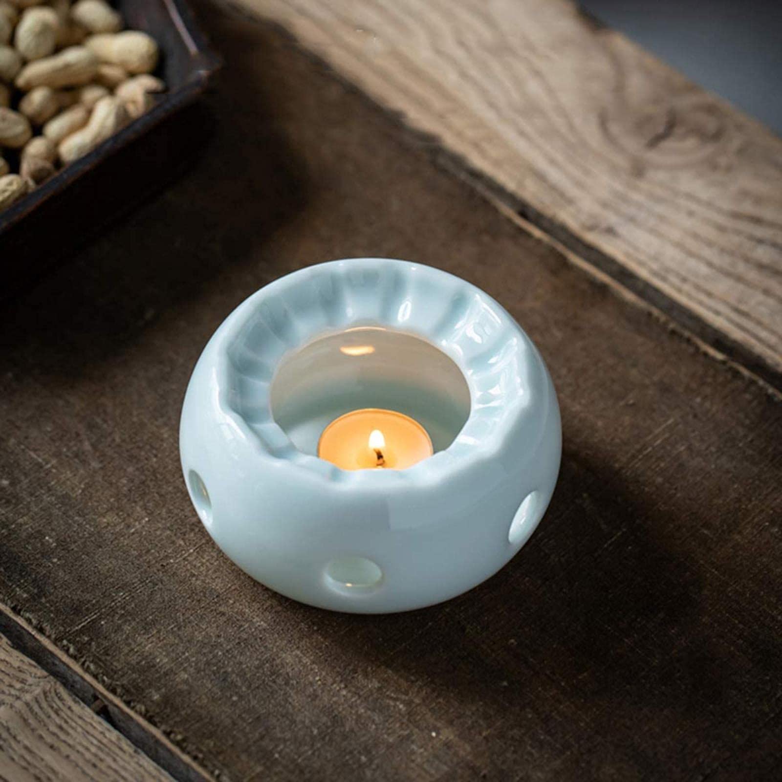 Juego de Sake Simple, Juego Aislado con Termo de cerámica, Taza Individual, Adecuado para Uso Familiar, Azul.,
