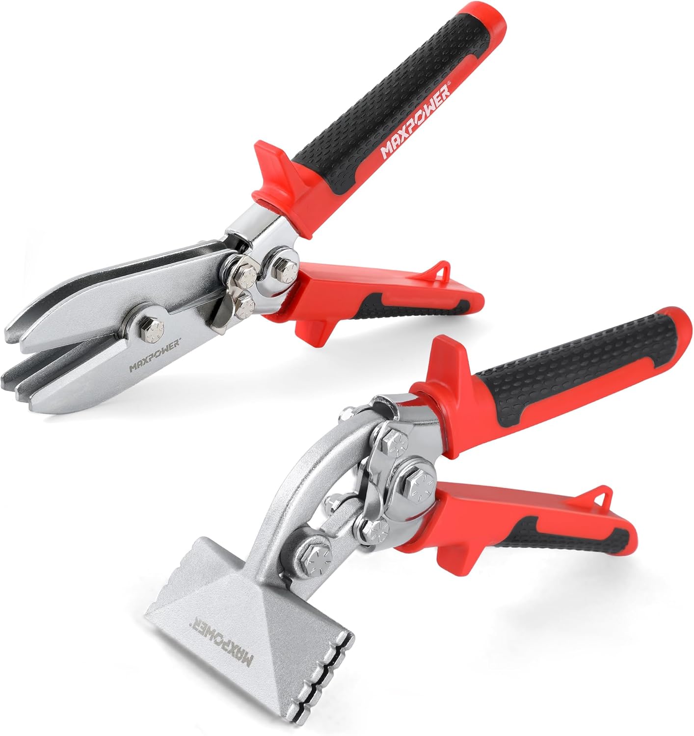MAXPOWER 2-Piece Sheet Metal Hand Seamers, 5 Blade Pipe Crimper and 3-inch Offset Jaw Sheet Metal Bender with Ergonomic Handle