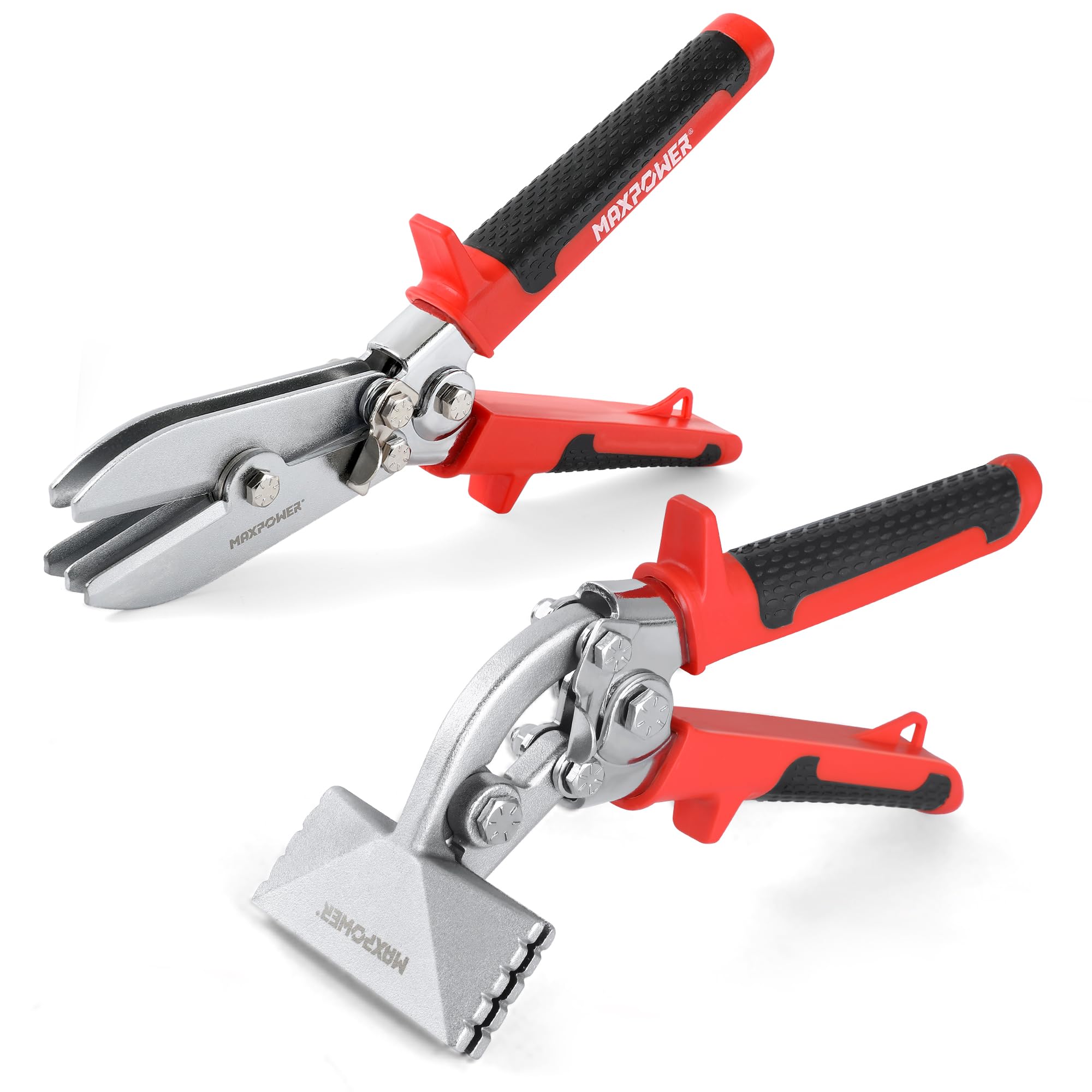 MAXPOWER 2-Piece Sheet Metal Hand Seamers, 5 Blade Pipe Crimper and 3-inch Offset Jaw Sheet Metal Bender with Ergonomic Handle