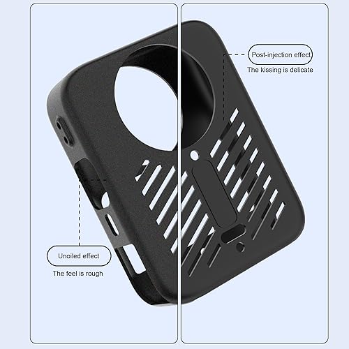 Miniatura 3 de Funda para DJI Osmo 360 con 3 unidades Protector de vidrio templado compatible, funda de silicona suave, color negro