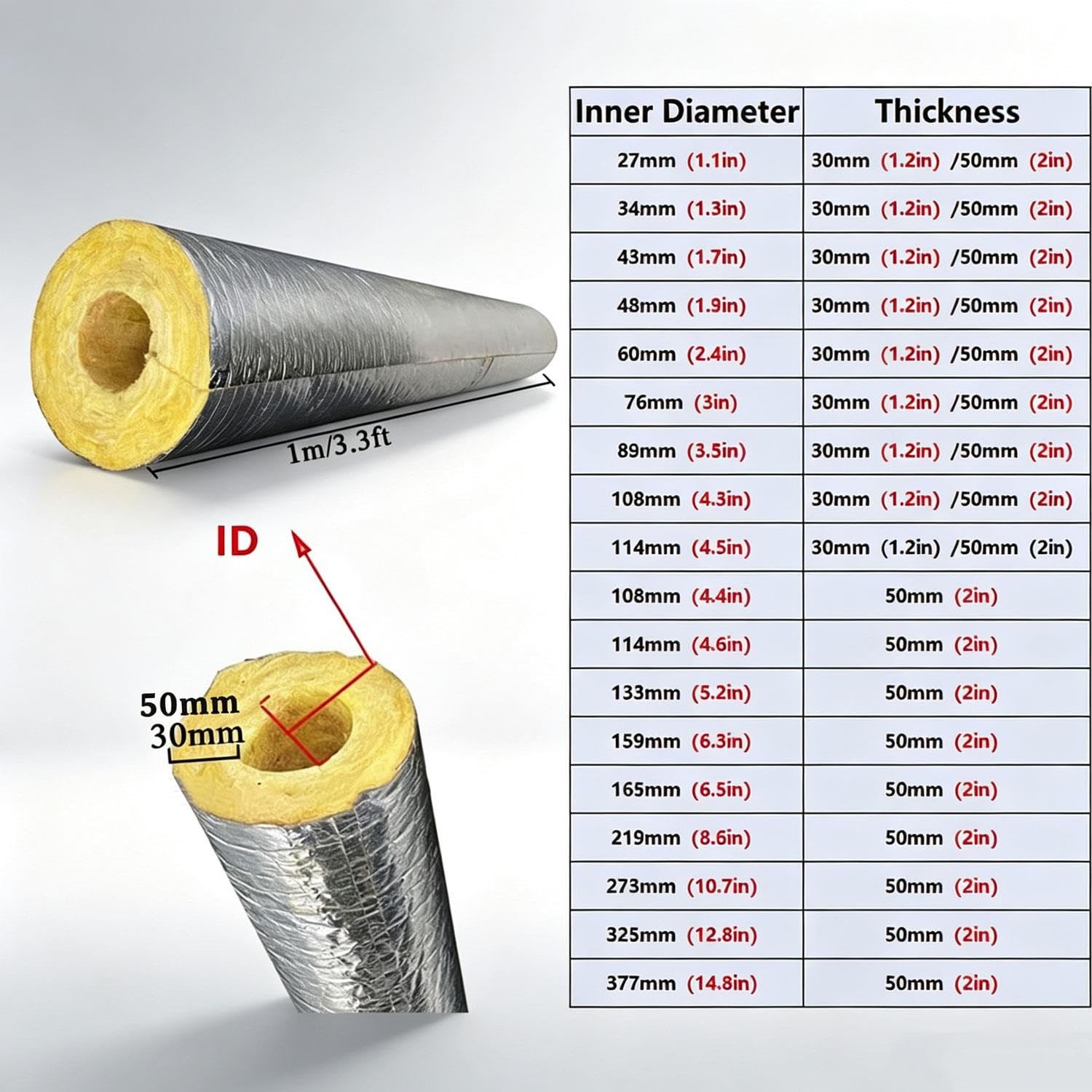 Papel de aluminio Tubos de espuma Tubos aislantes for tuberías