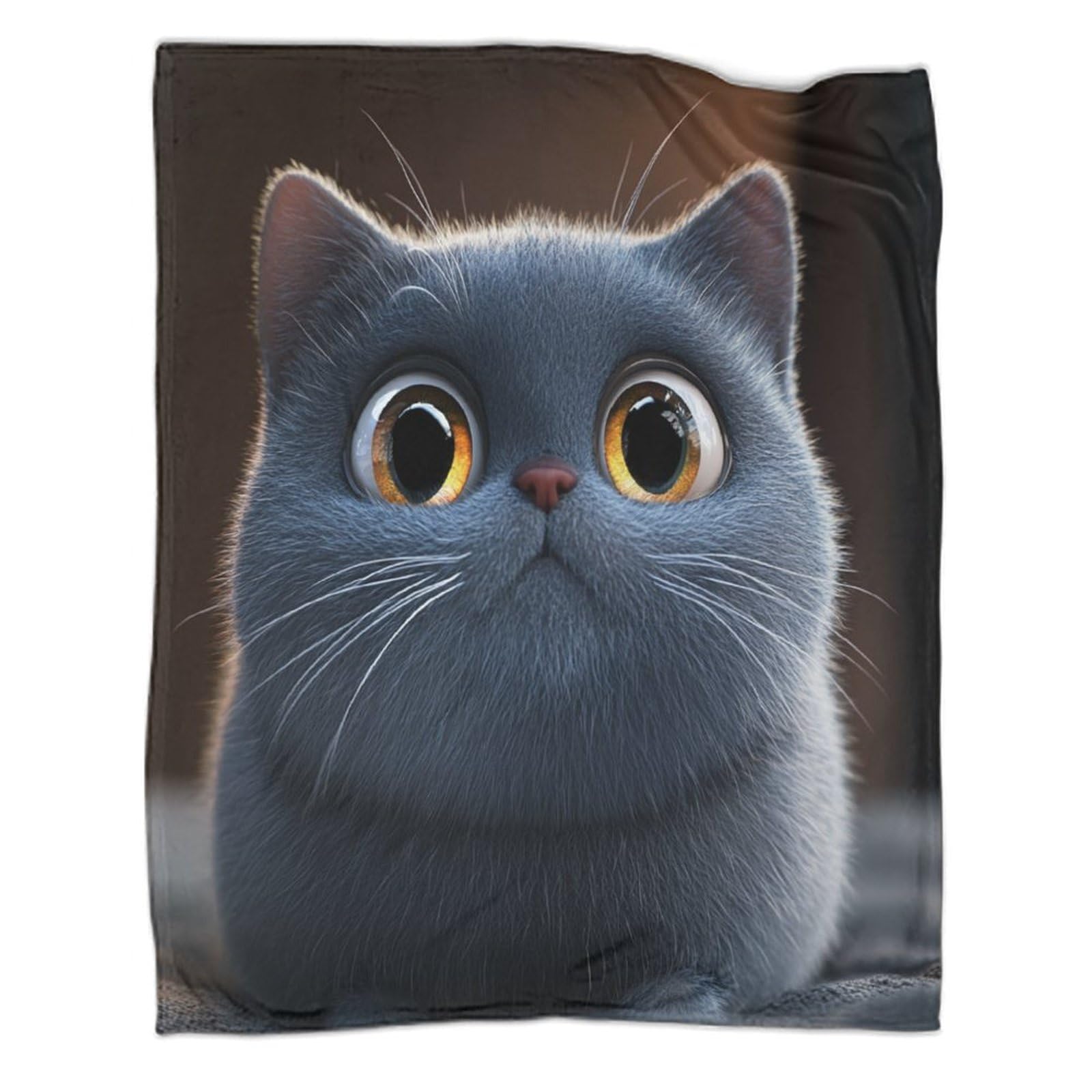 Couverture Ultra Douce Chat Noir Résistante en Peluche