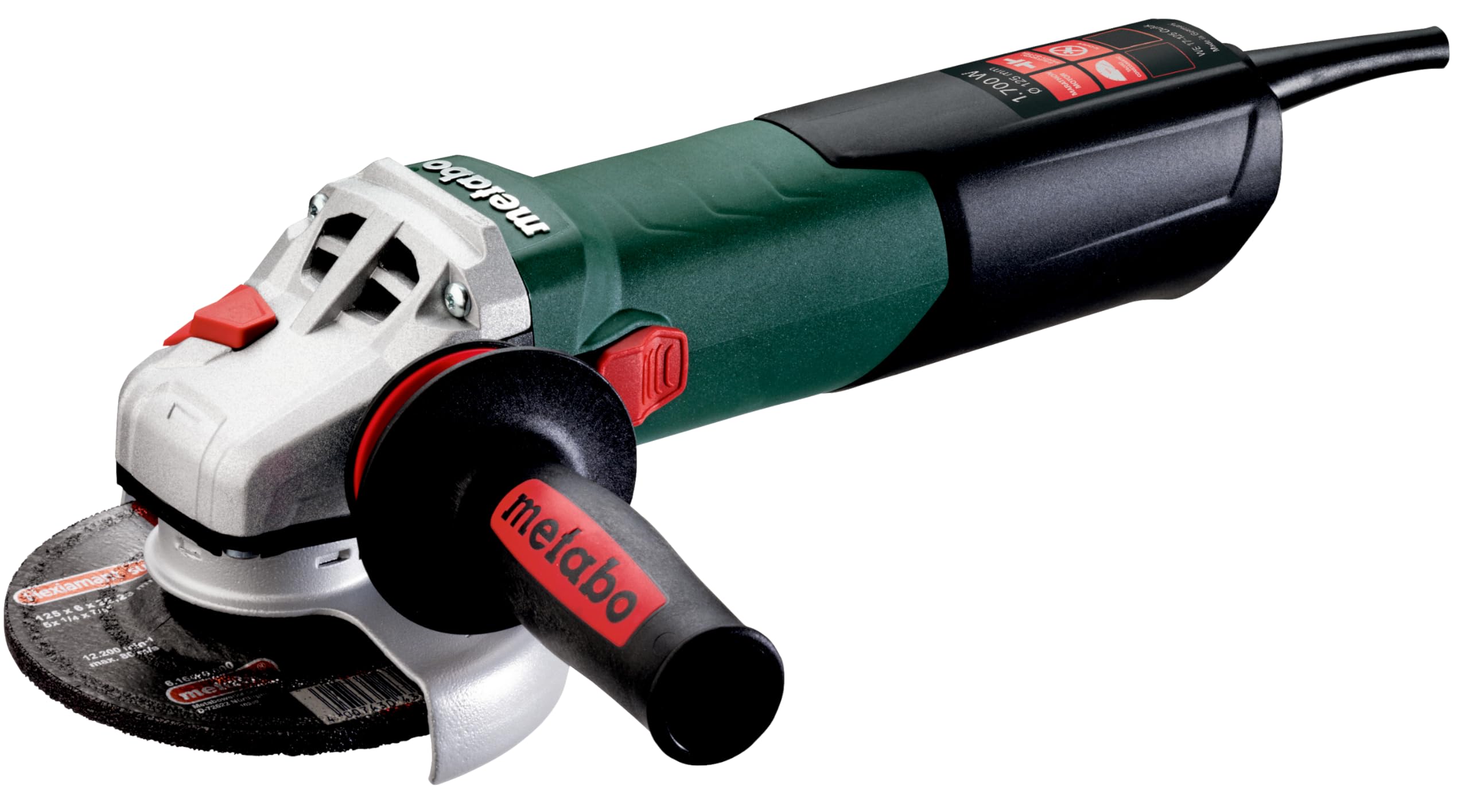 Metabo WE 17-125 Quick - mini amoladora 1700 W, disco 125 mm