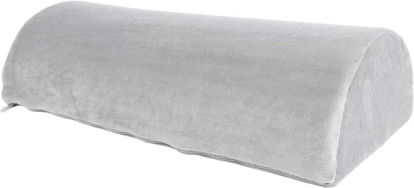 Half Moon Pillow - Ergonomic Memory Foam Knee Pillow for Back Sleeping, High Rebound Bolster for Legs, Waist & Neck Support