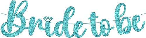 KatchOn, Cartel de novia con purpurina azul 10 pies, No DIY Letrero de novia azul para decoraciones de despedida de soltera Cartel de despedida