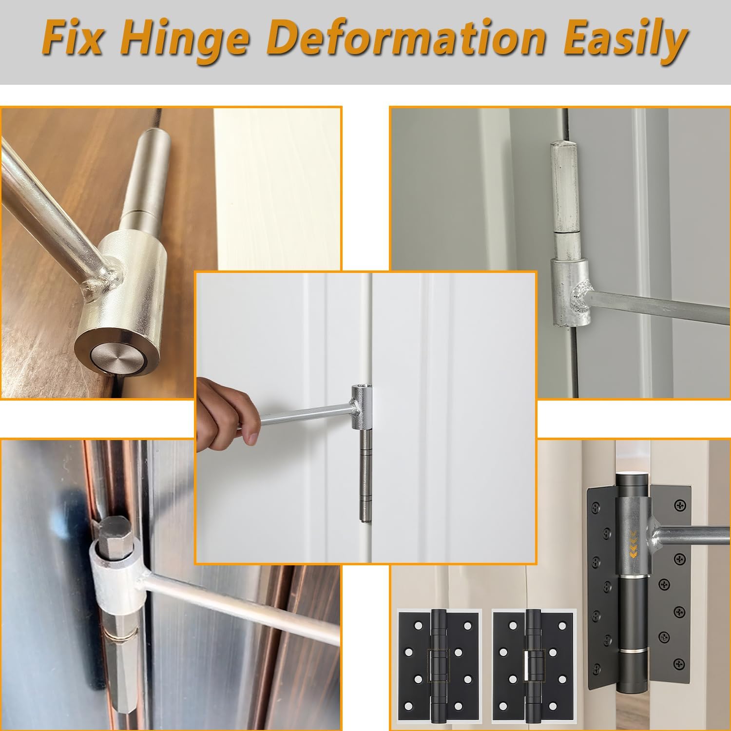 Two - piece Door Hinge Adjustment Tool Set - Hinge Wrench for Door Gap Adjustment on Multiple Doors