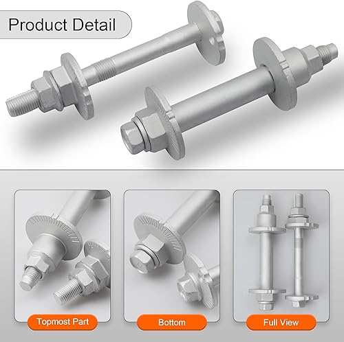 Miniatura 3 de Pernos de ajuste de punta inclinada de suspensión delantera, pernos de alineación de la placa de leva de control inferior para Toyota 03-09 4Runner,