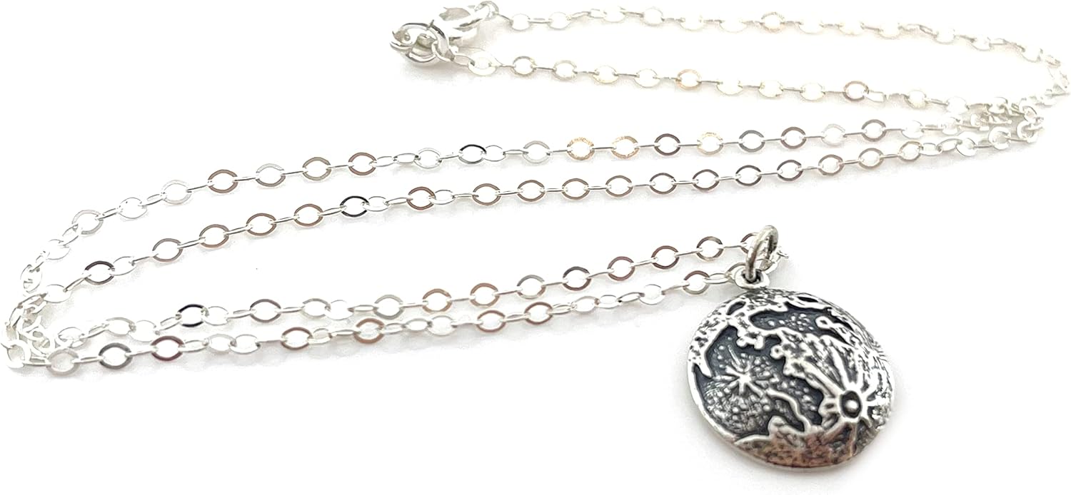 Full Moon Necklace – Sterling Silver Moon Charm – Celestial Jewelry Gift for Her - Image 3