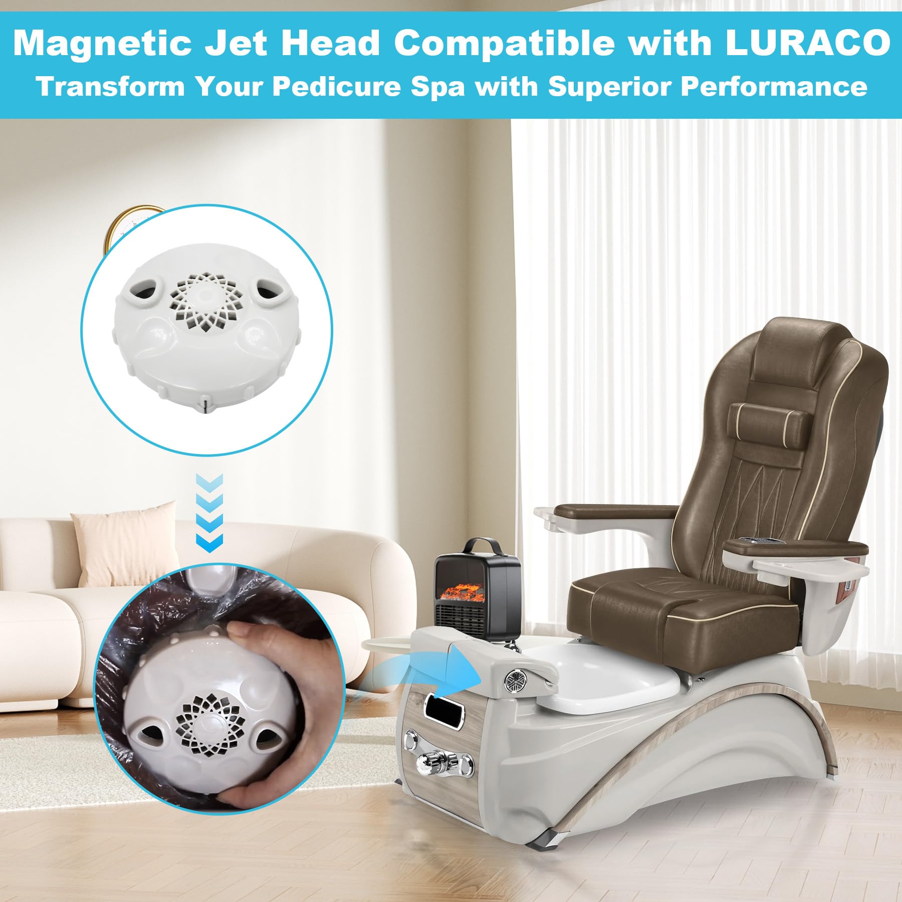 Lexor Spa Jet Head - Magnetic Pipeless Replacement -6 Lexor Spa Jet Head - Magnetic Pipeless Replacement -6