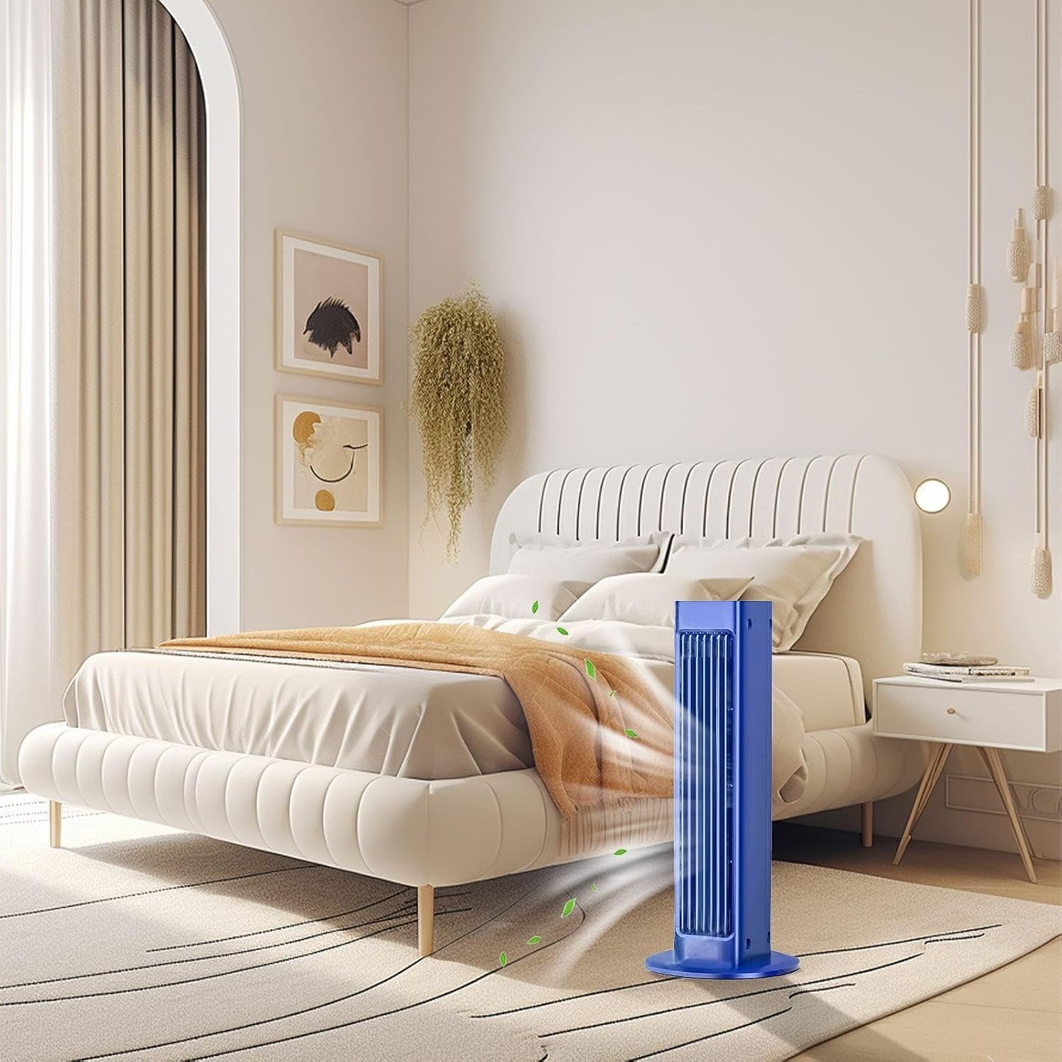 Portable Tower Fan,Portable Air Conditioner, Tower Fans Oscillating Quiet,Cooling Fan with 3 Speeds & USB Charging,Cooling Ace Air conditioner for Bedroom Office Home