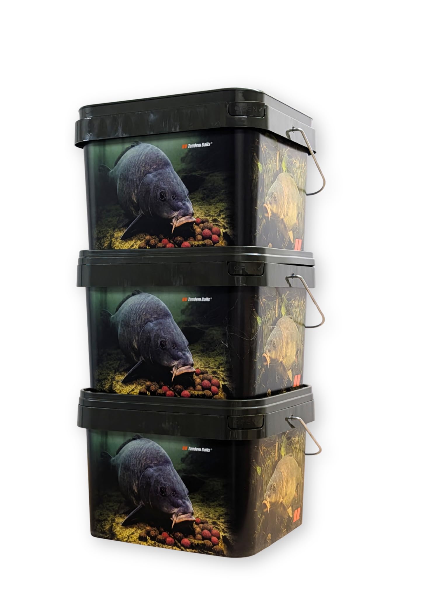 Tandem Baits Seaux de Pêche Carpe avec Couvercle 10l