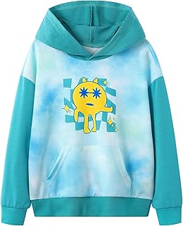 Girls Hoodies, Graphic Long Sleeve Sweatshirt Pullover, Ages 4-12 | Seven playful prints with a pullover hood, kangaroo pocket and ribbed cuffs for school, playdates, travel, and gifting.