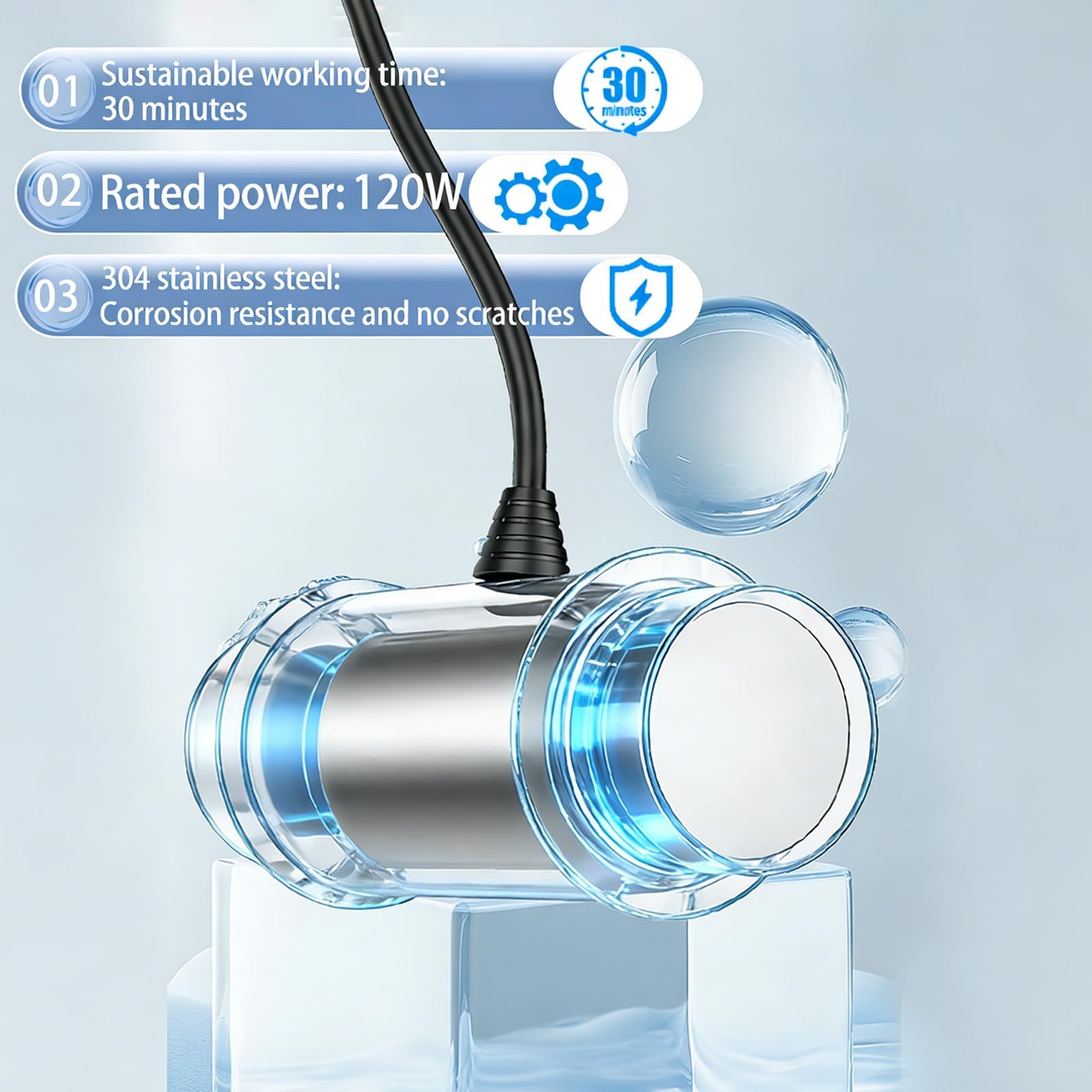 Pulizia per Occhiali Ad Ultrasuoni, Macchina per La Pulizia di Gioielli Ad Immersione, Frequenza 40kHz, Controllo Intelligente, Timer 5min, per La Pulizia di Gioielli, Occhiali