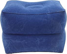 Travesseiro de descanso de pé de viagem inflável: descanso de pernas travesseiro de altura de cama almofada para crianças adultos aviões carros trens escritório voos longos cinza