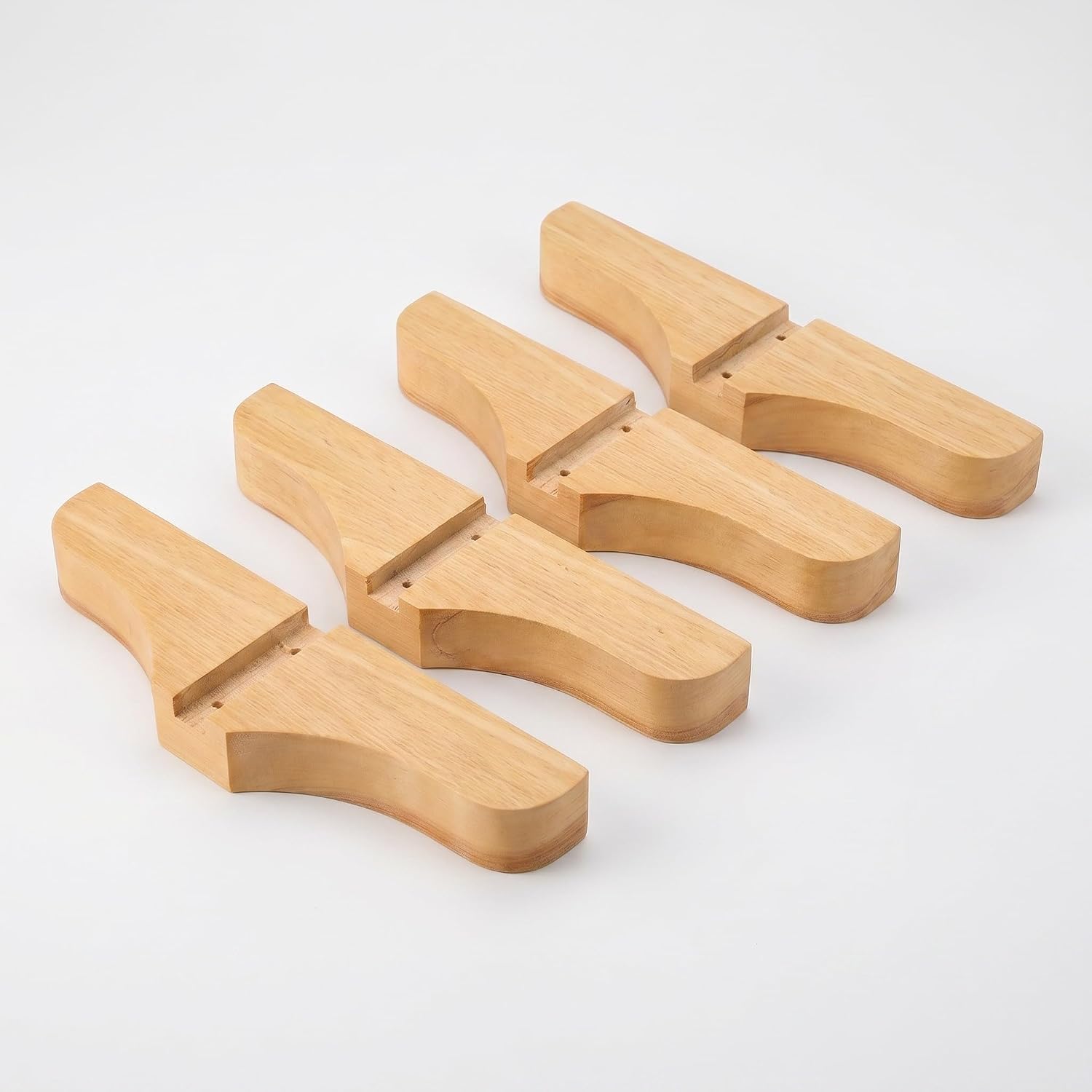 FAVOMOTO 4pcs Wooden Privacy Screen Panel Holder with Side Reinforcement, Folding Room Divider Stand Brackets for Easy Storage, Suitable for Home and Office Use