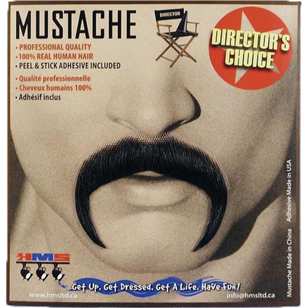 Western Outlaw Black Human Hair Moustache
