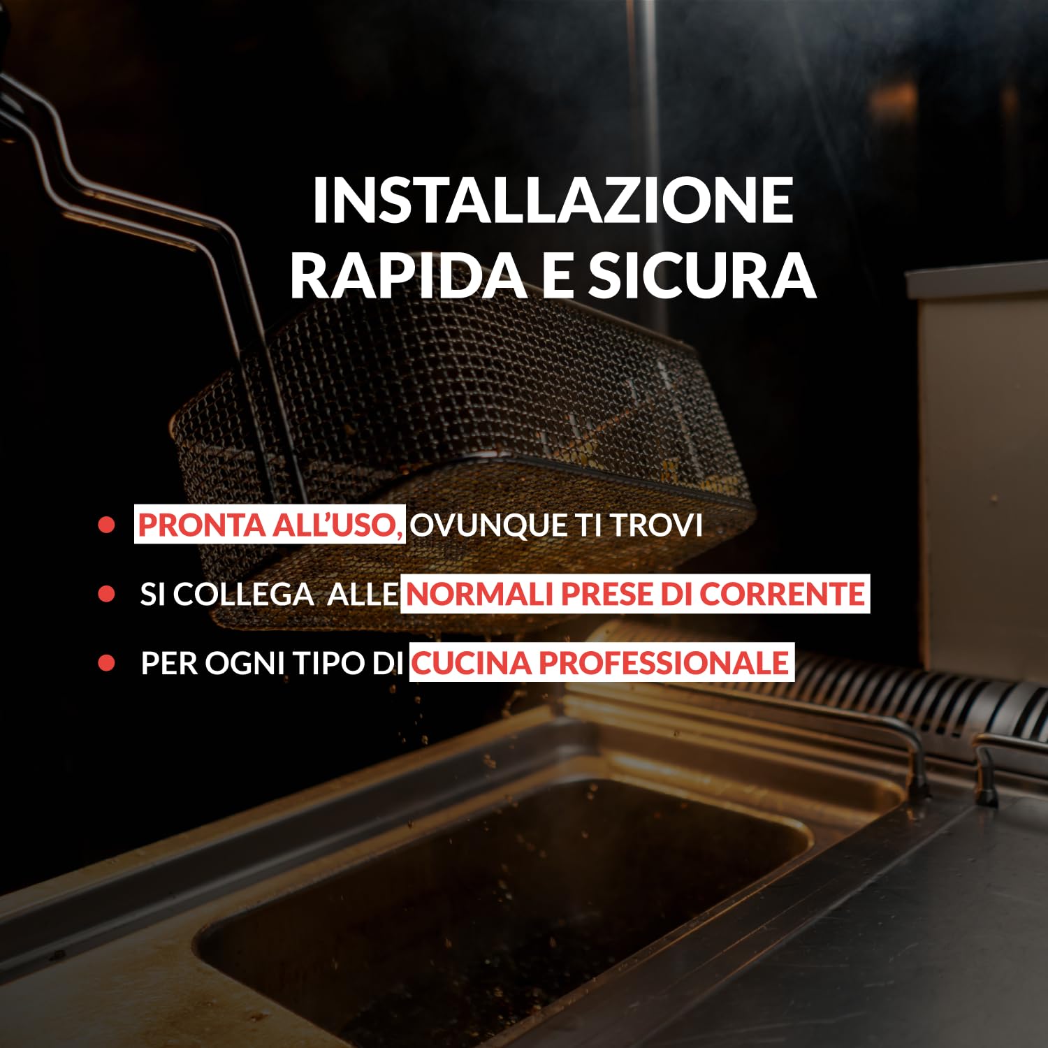 Ristoattrezzature Friggitrice Elettrica Professionale - Doppia Vasca - Con Rubinetto di Scarico - Acciaio Inox - Per Pub, Bar, Ristoranti - Da Banco - 16+16 Litri, Capacità Olio 12+12 Litri