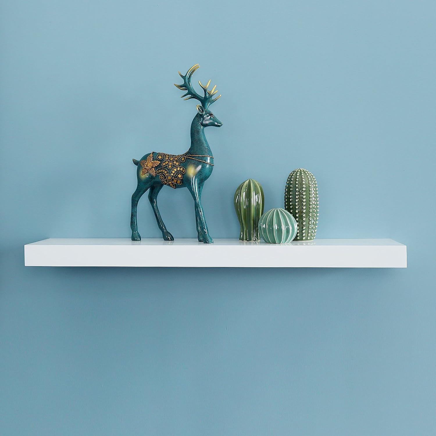 WELLAND New Chicago Floating Shelves, White Floating Wall