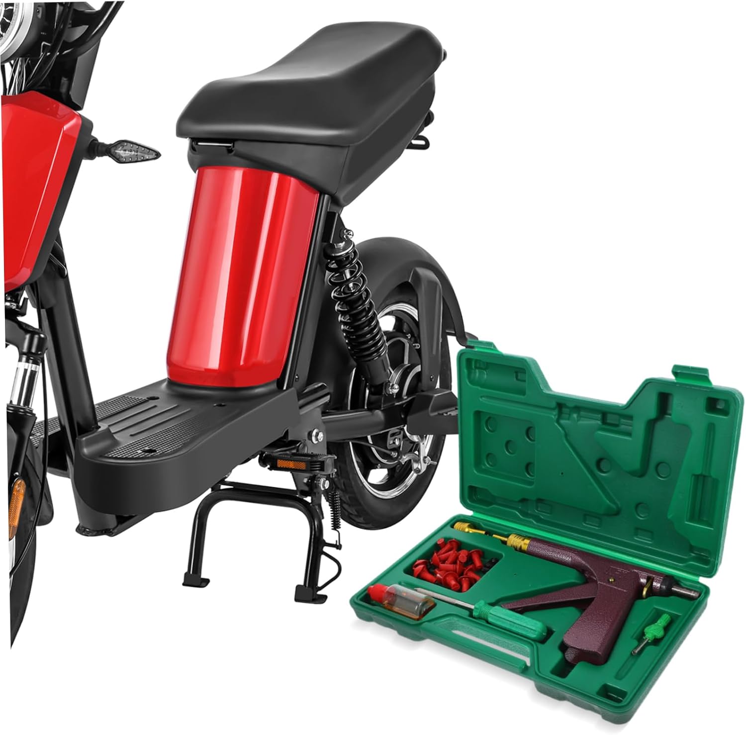 PRETYZOOM Motorcycle Tire Repair Kit Quick Tire Plug Levers for Bike Flat Repair Kit