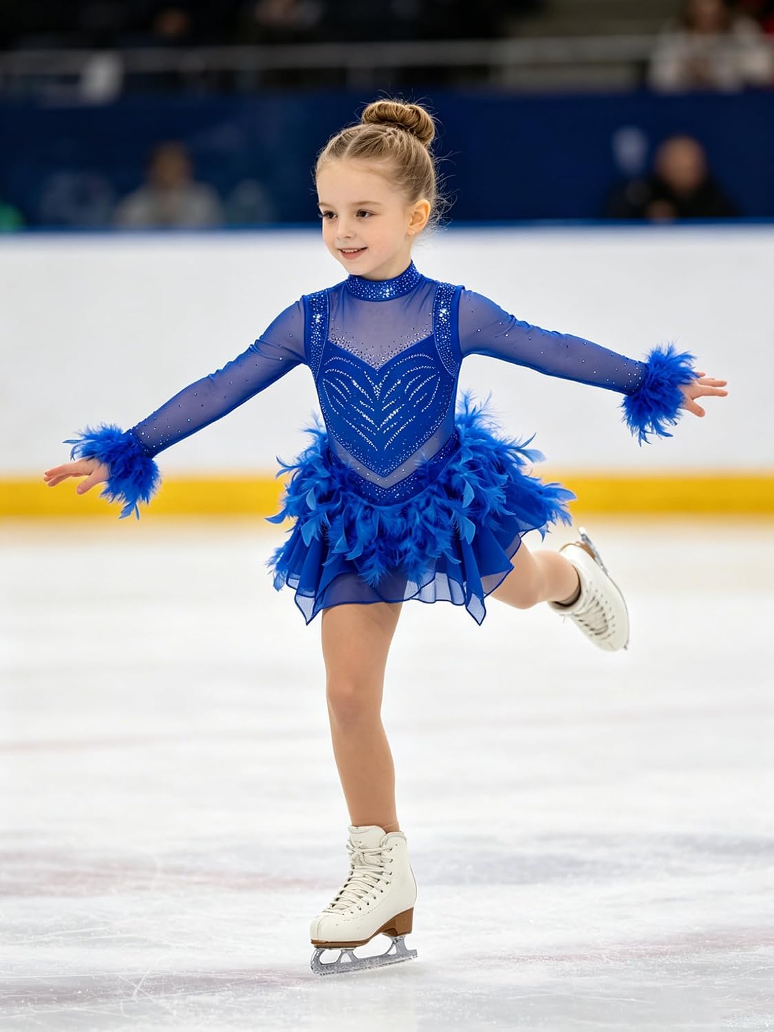 Hularka Kids Figure Ice Skating Dress Lyrical Dance Dress