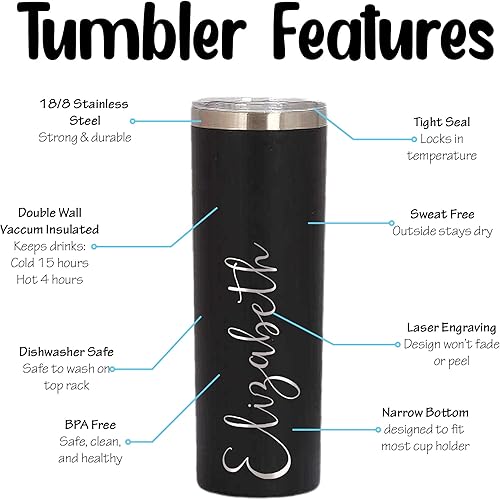 Miniatura 3 de LegacyCuts - Vaso delgado personalizado de 20 onzas, regalo de agradecimiento para administración escolar, el mejor regalo del mundo, acero