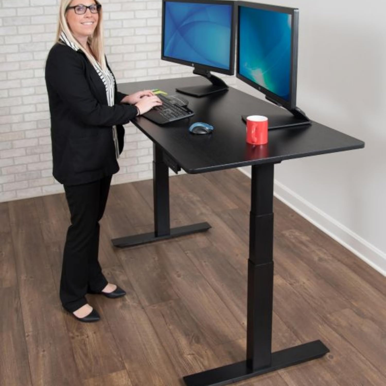 FSE 373-STANDE-60-BK/BO 60" 3-Stage Dual-Motor Electric Stand Up Desk