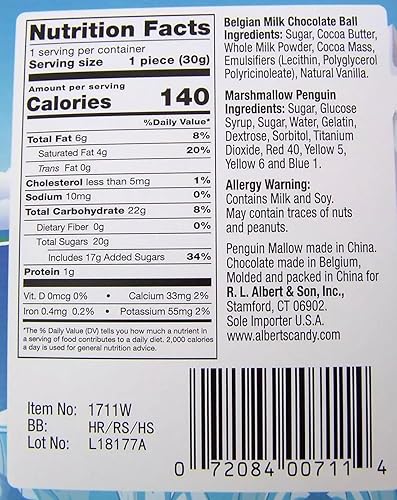 Miniatura 2 de Peekaboo - Bolas de chocolate con leche con pingüinos de malva (paquete de 2)