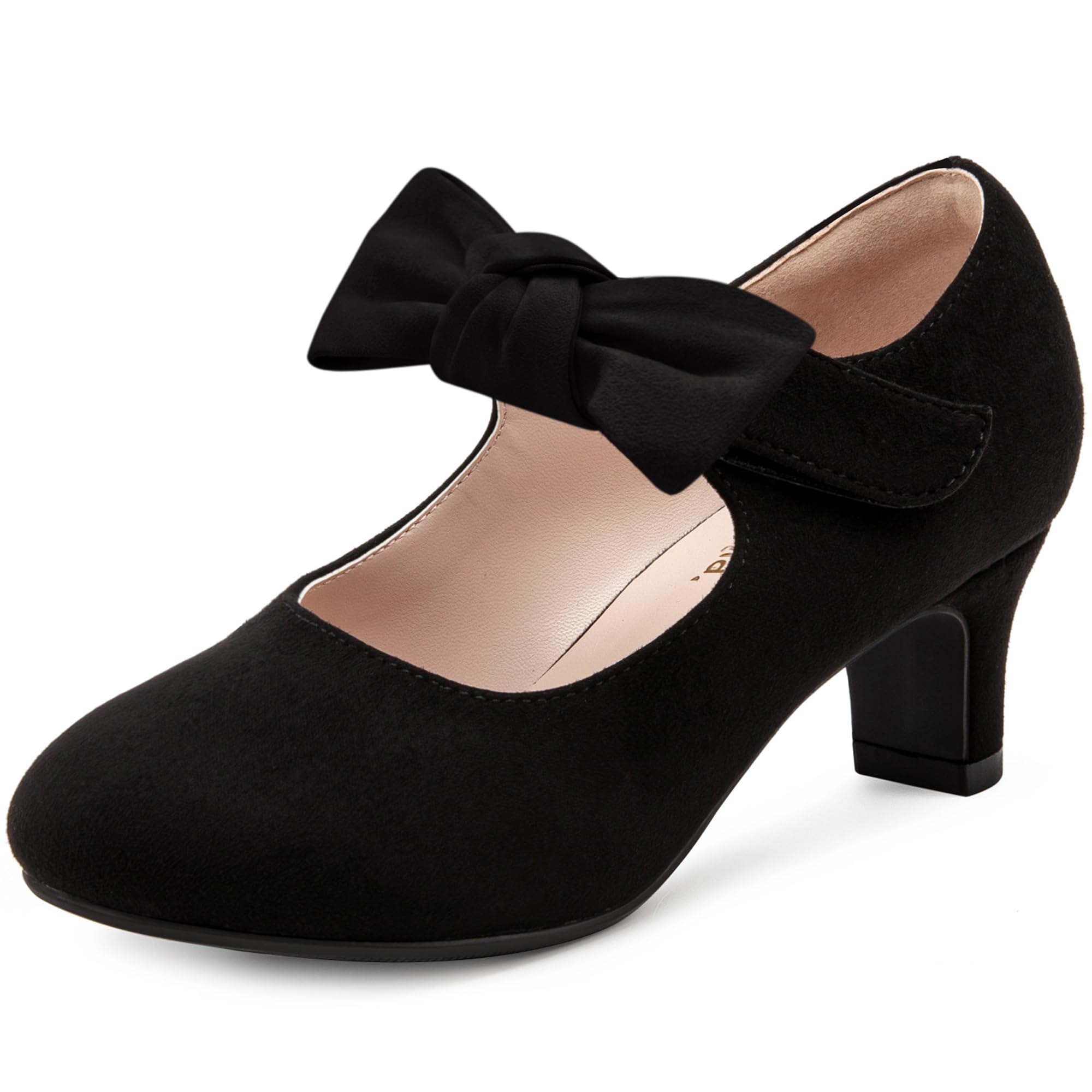 Motasha Girls Dress Shoes Bow Mary Jane Shoes Little Big Girls Heels Pumps