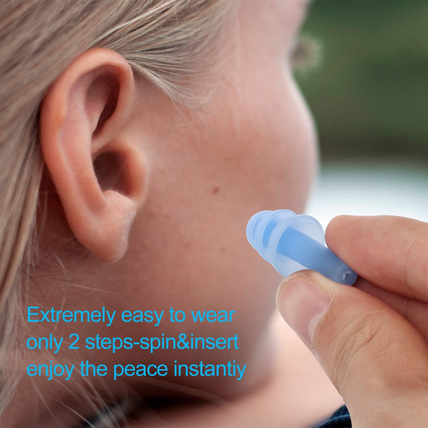 Flаѕh Dеаlѕ - 40% оƒƒ Nnrly 6 Packs Reusable Silicone Ear Plugs, Waterproof Hypoallergenic Noise Reduction Earplugs for Hearing Protection, Suitable for Sleeping,Snoring, Swimming, Concerts, with Storage Bags