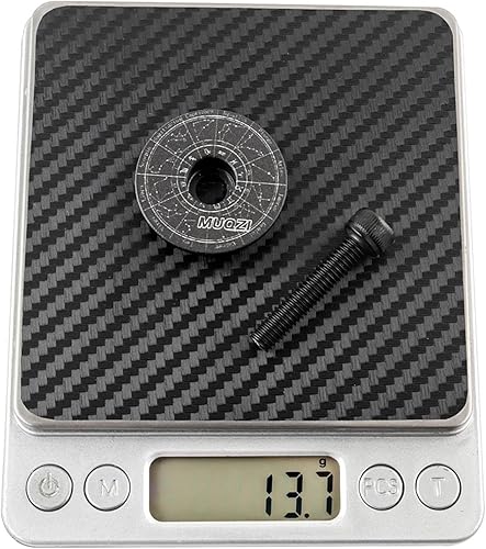 Miniatura 5 de Tachiuwa Tapa superior de vástago y perno para auriculares de bicicleta, cubierta de aleación de aluminio resistente portátil de 1.126 in, tapa