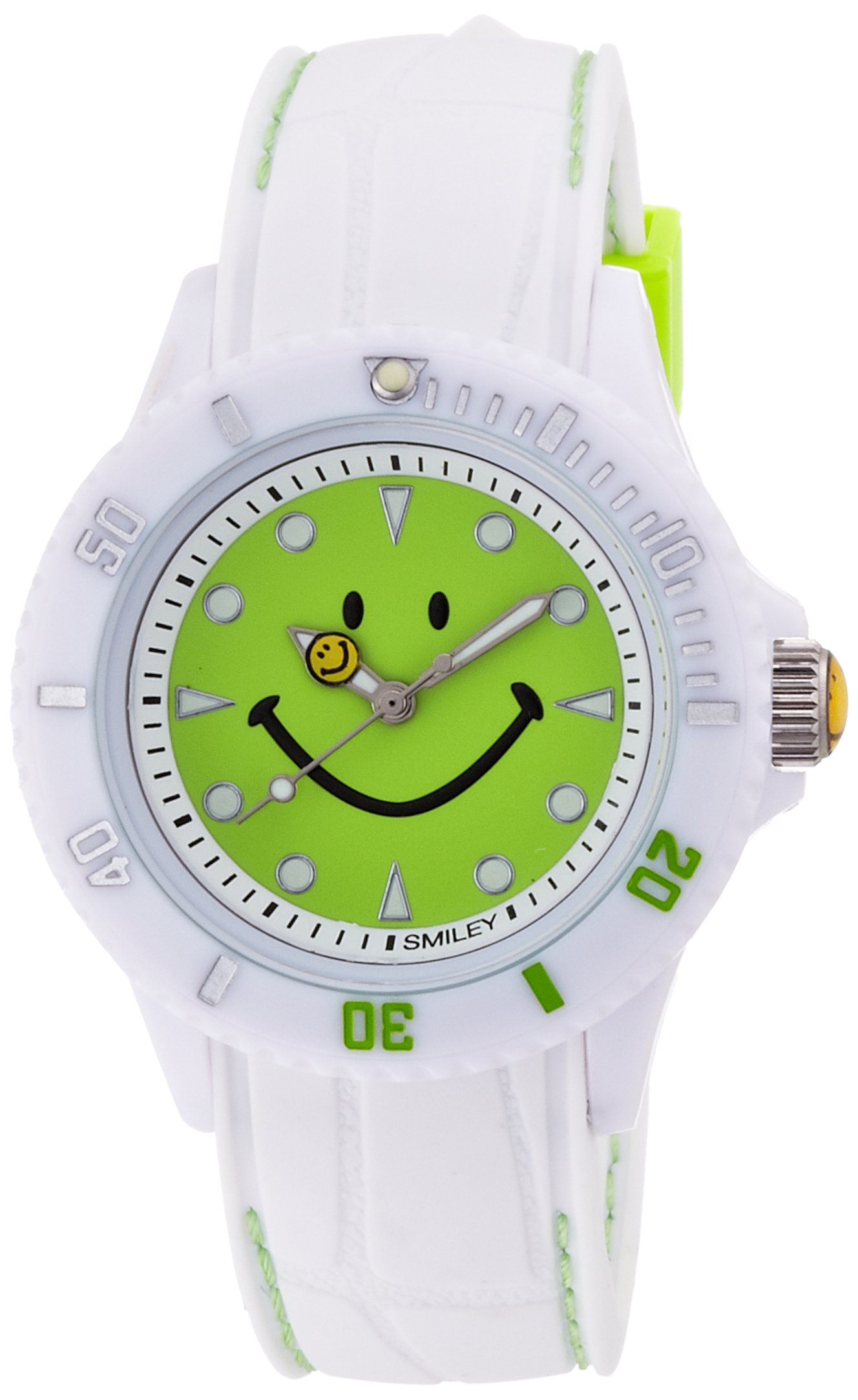 ☆ スマイリー腕時計 ☆ Amazon.co.jp: [スマイリー]SMILEY 腕時計 ステッチシリコン ホワイト