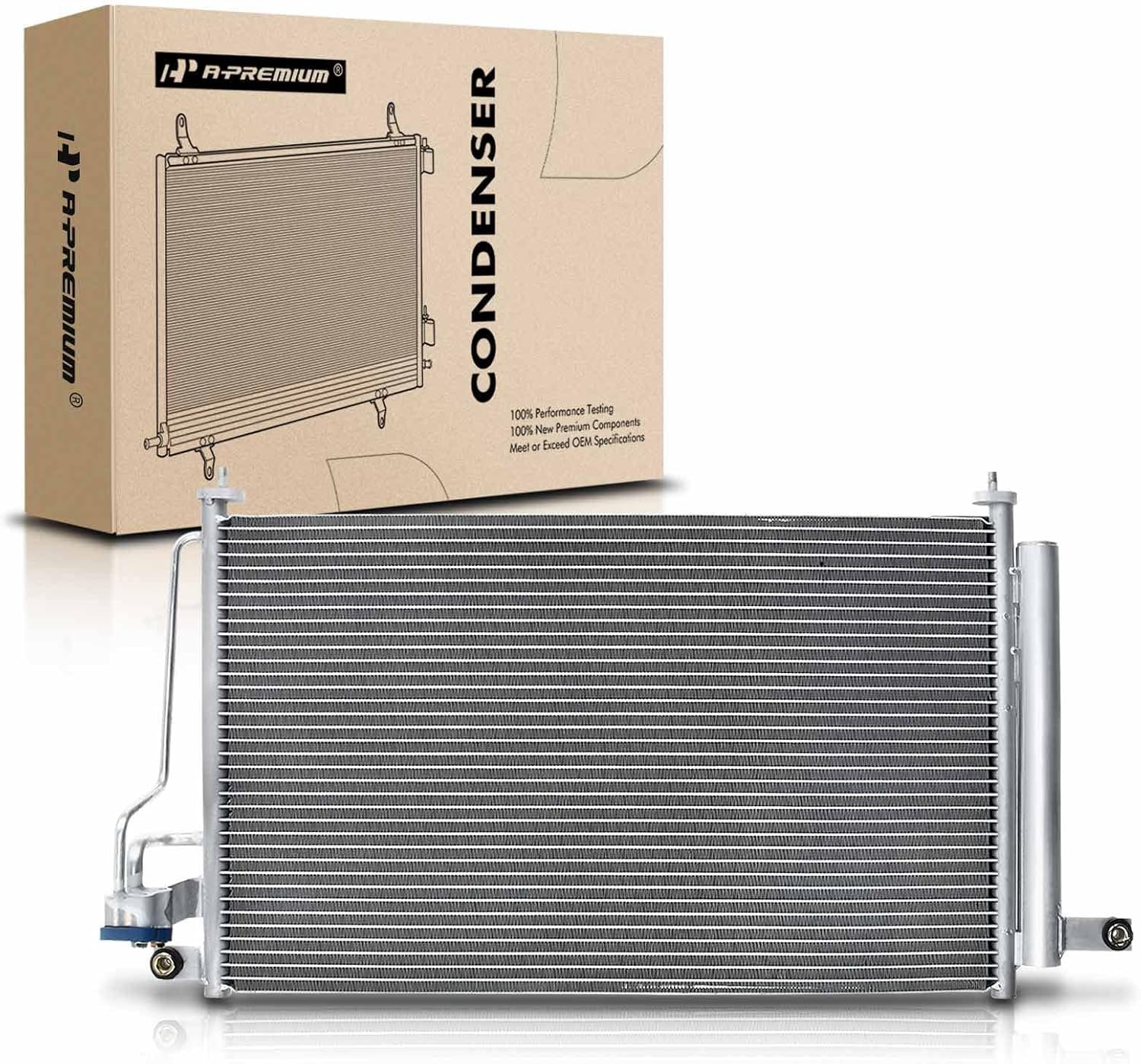 A-Premium Air Conditioning A/C Condenser Compatible with Kia Rio 2006-2011 Rio5 2006-2011 L4 1.6L DOHC