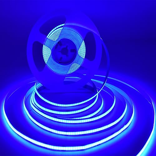 Tira de luces LED, 16.4 pies16.4 ft DC12V de alta densidad, 320 LEDsM, tira de luz COB, 32000 lm, súper brillante, regulable, no impermeable, para