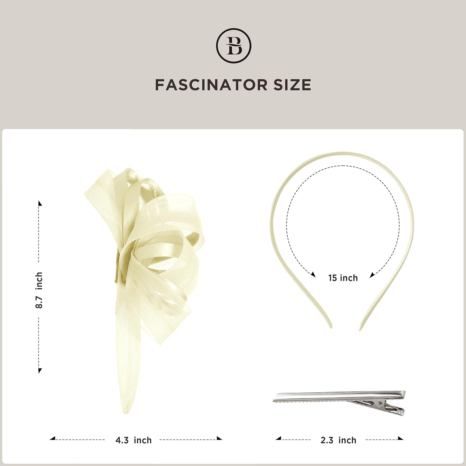 BABEYOND Fascinator Hats for Women - Tea Party Kentucky Ribbon Headband Derby Bridal Wedding Tulle Headpiece with Hair Clip - Image 7