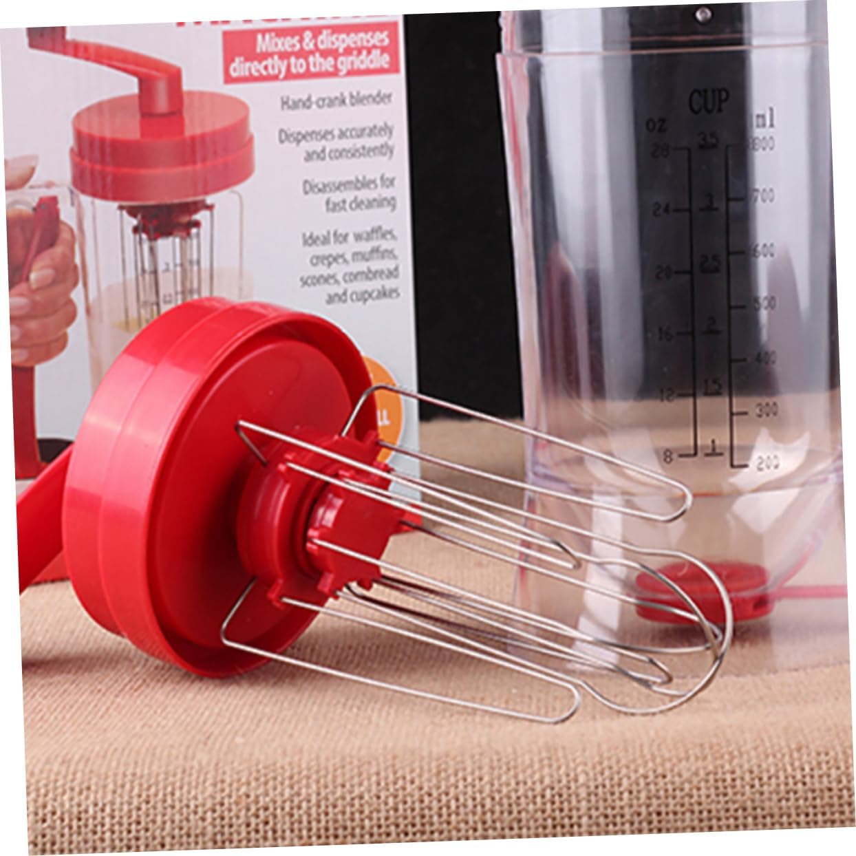 MAGICLULU Handheld Batter Dispenser Manual Cake Dispenser Easy Clean Ergonomic Handle Wide Opening for Bowl