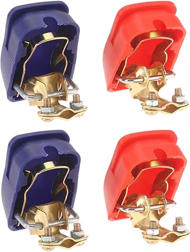 Conector de terminal de batería, 2 pares de abrazaderas universales de liberación rápida para batería, terminales de batería de poste superior para